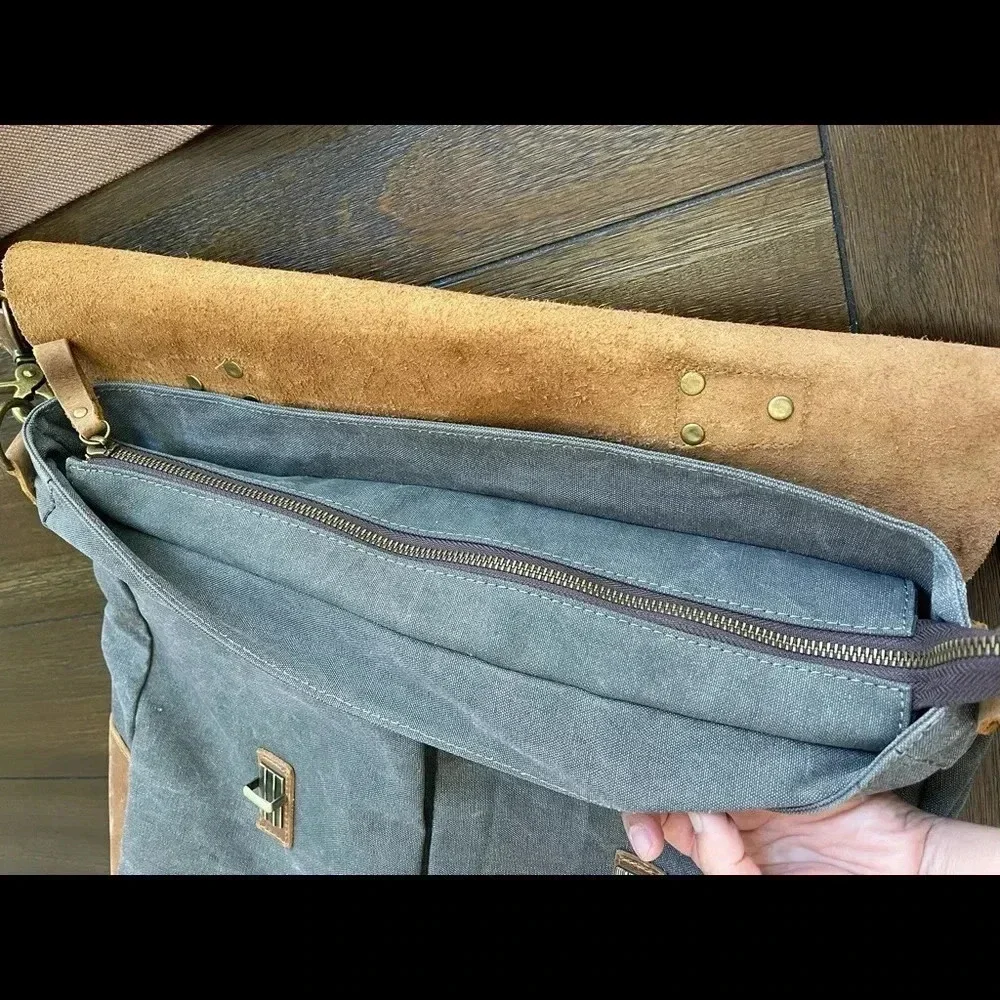 messenger bag woven canvas